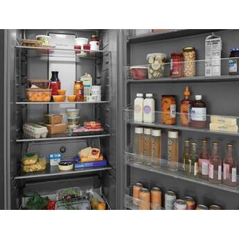 Frigidaire 33 Inch Freestanding All Refrigerator with 20 Cu. Ft. Capacity, 4 Glass Shelves, Wire Basket, 5 Door Bins, Garage Ready, LED Lighting, Reversible Door, and ENERGY STAR®: Stainless Steel — thumbnail 5