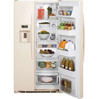 GE 36" 25.4 cu. ft. Bisque Side-By-Side Refrigerator - Energy Star — thumbnail 3