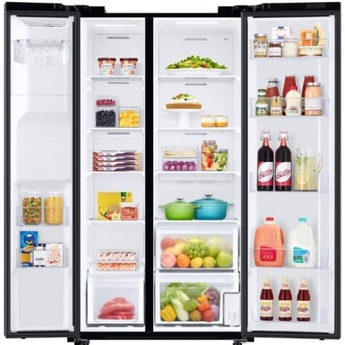Samsung 36" 22 cu.ft. Fingerprint Resistant Black Stainless Steel Counter Depth Side-by-Side Refrigerator - Energy Star — thumbnail 3