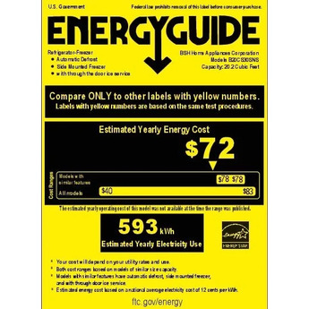 Bosch 300 Series 20.2 cu. ft. Stainless Steel Counter Depth Side-By-Side Refrigerator - Energy Star — thumbnail 19