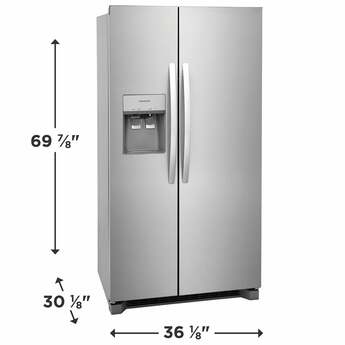 Frigidaire FRSC2333AS 36 Inch Counter Depth Side by Side Refrigerator, in Stainless Steel — thumbnail 4