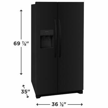 Frigidaire FRSS2623AB 36 Inch Side by Side Refrigerator, in Black — thumbnail 2