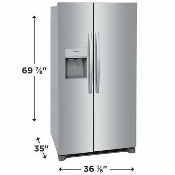 Frigidaire FRSS2623AS 36 Inch Side by Side Refrigerator, in Stainless Steel — thumbnail 5