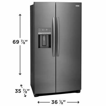 Frigidaire GRSS2652AD Gallery Series 36 Inch Side by Side Refrigerator, in Black Stainless Steel — thumbnail 4