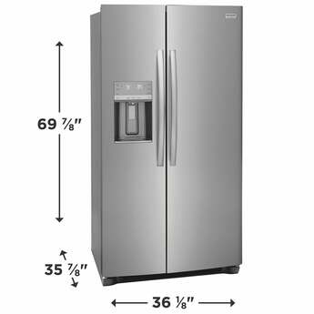 Frigidaire GRSS2652AF Gallery Series 36 Inch Side by Side Refrigerator, in Stainless Steel — thumbnail 9