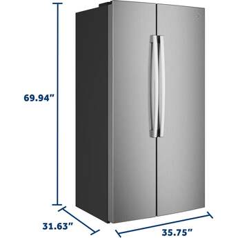 GE 36 Inch 24 Cu. Ft. Counter Depth Side By Side Refrigerator: Fingerprint Resistant Stainless Steel — thumbnail 13