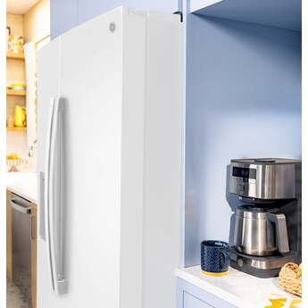 GE 36 Inch 28 Cu. Ft. Standard Depth Refrigerator With External Dispenser, Hidden Hinge And Energy Star Rating: White — thumbnail 8