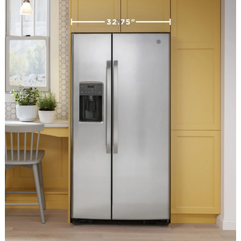 GE GSS23GGPBB 33 Inch Black Freestanding Side by Side Refrigerator — thumbnail 14