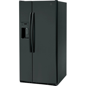 GE GSS23GGPBB 33 Inch Black Freestanding Side by Side Refrigerator — thumbnail 2