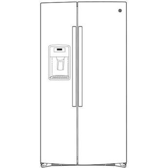 GE GSS23GGPCC 33 Inch Bisque Freestanding Side by Side Refrigerator
