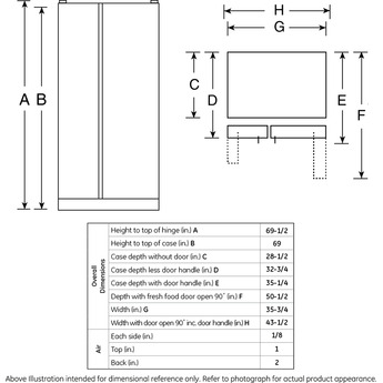 GE GSS25GMHES 36 Inch Slate Freestanding Side by Side Refrigerator — thumbnail 10