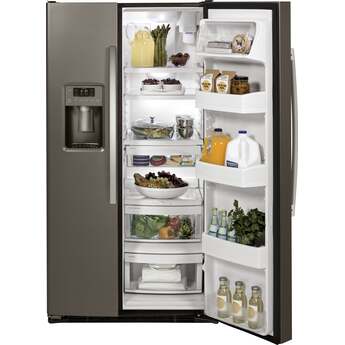 GE GSS25GMHES 36 Inch Slate Freestanding Side by Side Refrigerator — thumbnail 4
