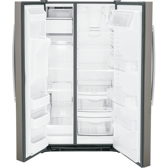 GE GSS25GMPES 36 Inch Slate Freestanding Side by Side Refrigerator — thumbnail 2