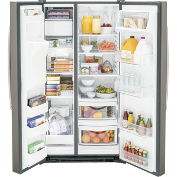 GE GSS25GMPES 36 Inch Slate Freestanding Side by Side Refrigerator — thumbnail 7