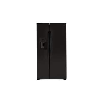 GE 36" 25.1 cu.ft. Black Side-by-Side Refrigerator — thumbnail 2