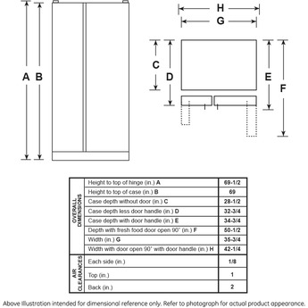 GE 36" 25.1 cu.ft. Slate Side-by-Side Refrigerator — thumbnail 3