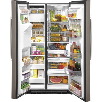 GE 36" 25.1 cu.ft. Slate Side-by-Side Refrigerator — thumbnail 4