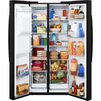 GE 36 Inch Standard Depth Refrigerator With External Dispenser And ADA Compliant Rating: Black — thumbnail 25