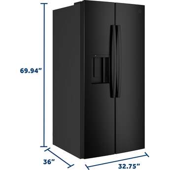 GE 36 Inch Standard Depth Refrigerator With External Dispenser And ADA Compliant Rating: Black — thumbnail 31