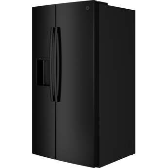 GE 36 Inch 28 Cu. Ft. Standard Depth Refrigerator With External Dispenser, And Hidden Hinge: Black — thumbnail 32