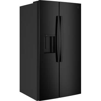 GE 36 Inch 28 Cu. Ft. Standard Depth Refrigerator With External Dispenser, And Hidden Hinge: Black — thumbnail 33
