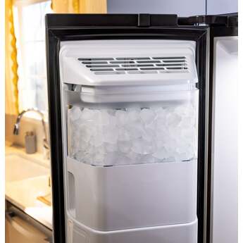 GE 36 Inch 28 Cu. Ft. Standard Depth Refrigerator With External Dispenser, And Hidden Hinge: Slate — thumbnail 22