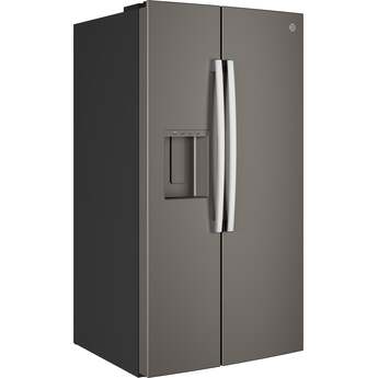 GE 36 Inch 28 Cu. Ft. Standard Depth Refrigerator With External Dispenser, And Hidden Hinge: Slate — thumbnail 33