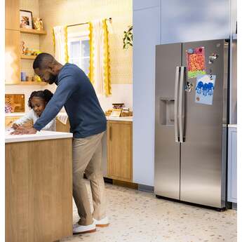 GE 36 Inch 28 Cu. Ft. Standard Depth Refrigerator With External Dispenser, Hidden Hinge And Wifi: Fingerprint Resistant Stainless Steel — thumbnail 24