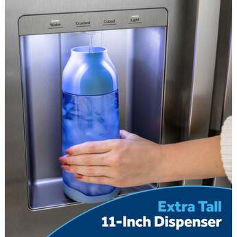 GE 36 Inch 28 Cu. Ft. Standard Depth Refrigerator With External Dispenser, Hidden Hinge And Wifi: Fingerprint Resistant Stainless Steel — thumbnail 25