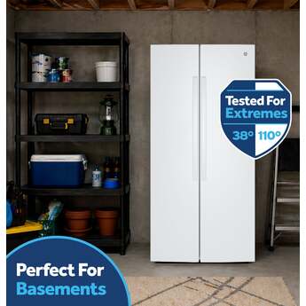 GE 36 Inch 25 Cu. Ft. Standard Depth Refrigerator: White — thumbnail 4