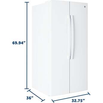 GE 36 Inch 25 Cu. Ft. Standard Depth Refrigerator: White — thumbnail 5