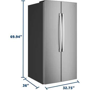 GE 36 Inch 25 Cu. Ft. Standard Depth Refrigerator: Fingerprint Resistant Stainless Steel — thumbnail 5