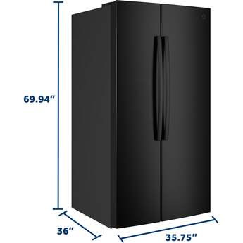 GE 36 Inch 29 Cu. Ft. Standard Depth Refrigerator: Black — thumbnail 14
