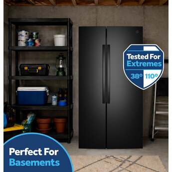 GE 36 Inch 29 Cu. Ft. Standard Depth Refrigerator: Black — thumbnail 6