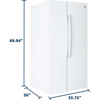 GE 36 Inch 29 Cu. Ft. Standard Depth Refrigerator: White — thumbnail 13