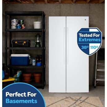 GE 36 Inch 29 Cu. Ft. Standard Depth Refrigerator: White — thumbnail 5