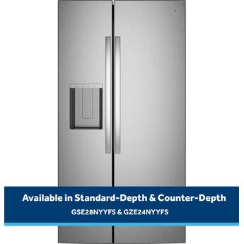 GE 36 Inch 24 Cu. Ft. Counter Depth Refrigeraor With External Dispenser And Energy Star Rating: Fingerprint Resistant Stainless Steel — thumbnail 17