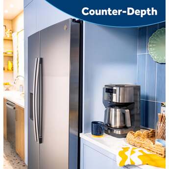 GE 36 Inch 24 Cu. Ft. Counter Depth Refrigeraor With External Dispenser And Energy Star Rating: Fingerprint Resistant Stainless Steel — thumbnail 7