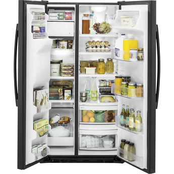 GE 36" 21.9 cu. ft. Black Counter Depth Side-by-Side Refrigerator - ADA Compliant — thumbnail 5