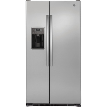 GE 36" 21.9 cu. ft. Stainless Steel Counter Depth Side-by-Side Refrigerator - ADA Compliant