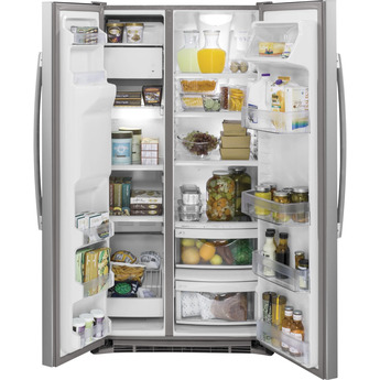 GE 36" 21.9 cu. ft. Stainless Steel Counter Depth Side-by-Side Refrigerator - ADA Compliant — thumbnail 2