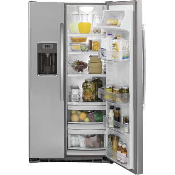 GE 36" 21.9 cu. ft. Stainless Steel Counter Depth Side-by-Side Refrigerator - ADA Compliant — thumbnail 4