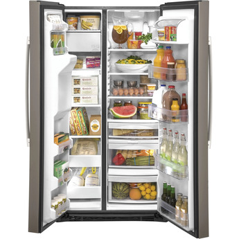 GE 36" 21.8 cu.ft. Slate Counter Depth Side-by-Side Refrigerator — thumbnail 4