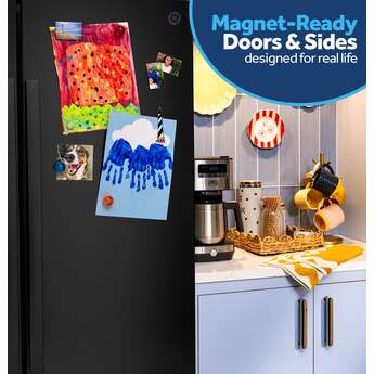 GE 36 Inch 24 Cu. Ft. Counter Depth Refrigerator: Black — thumbnail 11