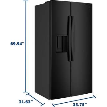 GE 36 Inch 24 Cu. Ft. Counter Depth Refrigerator: Black — thumbnail 12
