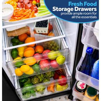 GE 36 Inch 24 Cu. Ft. Counter Depth Refrigerator: Black — thumbnail 4