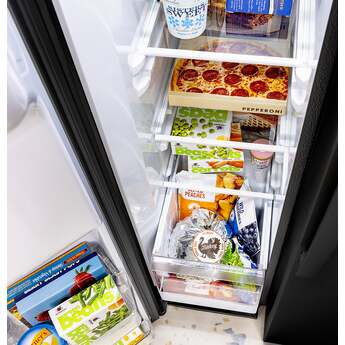 GE 36 Inch 24 Cu. Ft. Counter Depth Refrigerator: Black — thumbnail 6