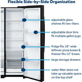 GE 36 Inch 24 Cu. Ft. Counter Depth Refrigerator: Black — thumbnail 9