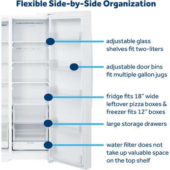 GE 36 Inch 24 Cu. Ft. Counter Depth Refrigerator: White — thumbnail 12