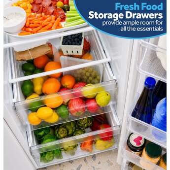 GE 36 Inch 24 Cu. Ft. Counter Depth Refrigerator: White — thumbnail 2